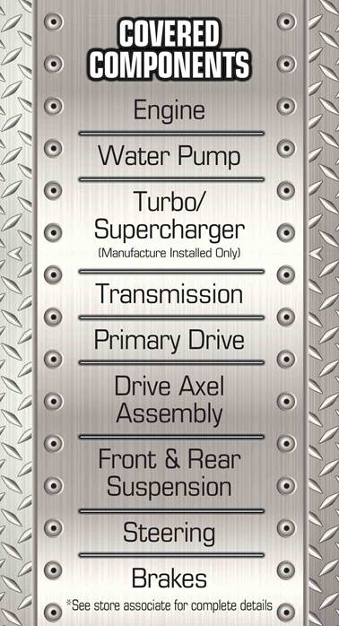 Covered Components: Engine, Water Pump, Turbo/Supercharger(Manufacture installed Only), Transmission…